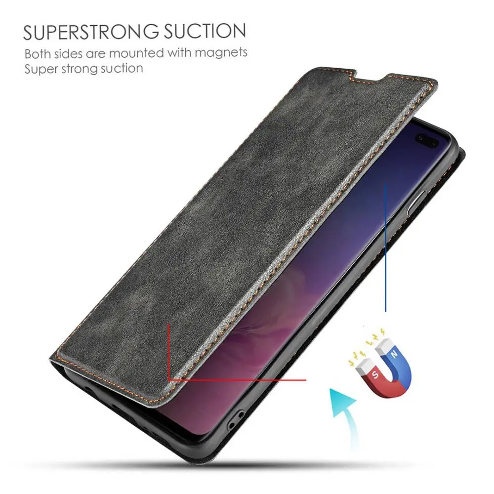 Кожаный флип чехол для телефона Samsung Galaxy Note10 9 8 S10 5G S10E S9 S8 Plus A20 A20E A30 A40 A50 A70 M30 A6 A7 A8 A9
