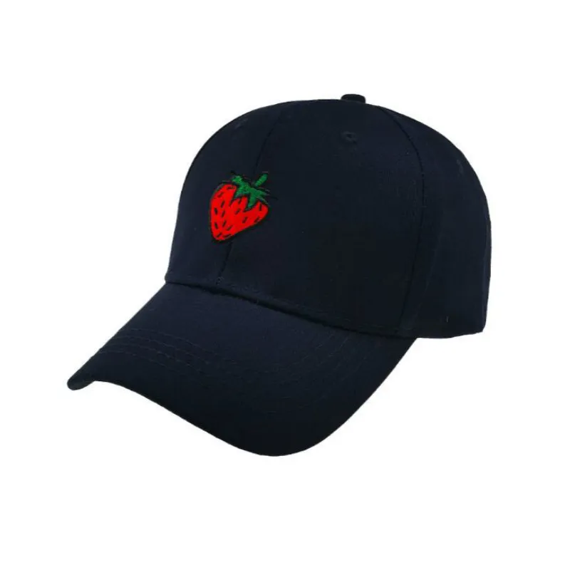 Вышивка клубника Snapback Хип-Хоп Мужская кепка высокое качество хлопок бейсбольная