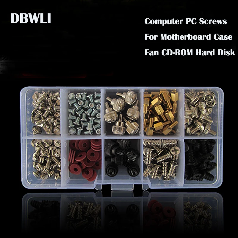228Pcs DIY Screw Assortment Kit Computer PC Screws Set With case For Motherboard Case Fan CD-ROM Hard Disk | Обустройство дома