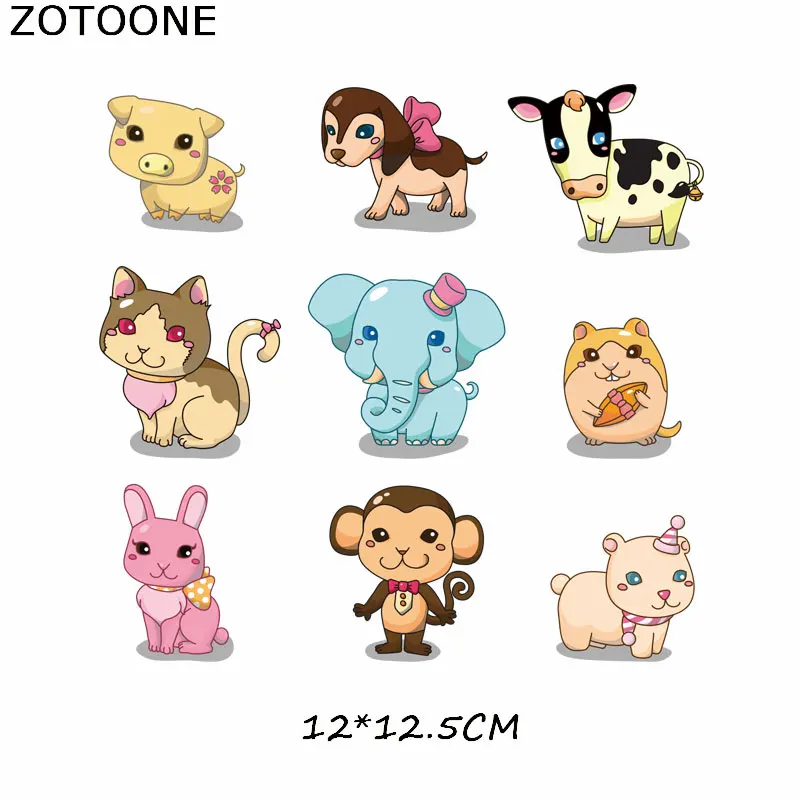 Набор патчей с милыми животными утюжок для переодевания одежды вышитый бисером