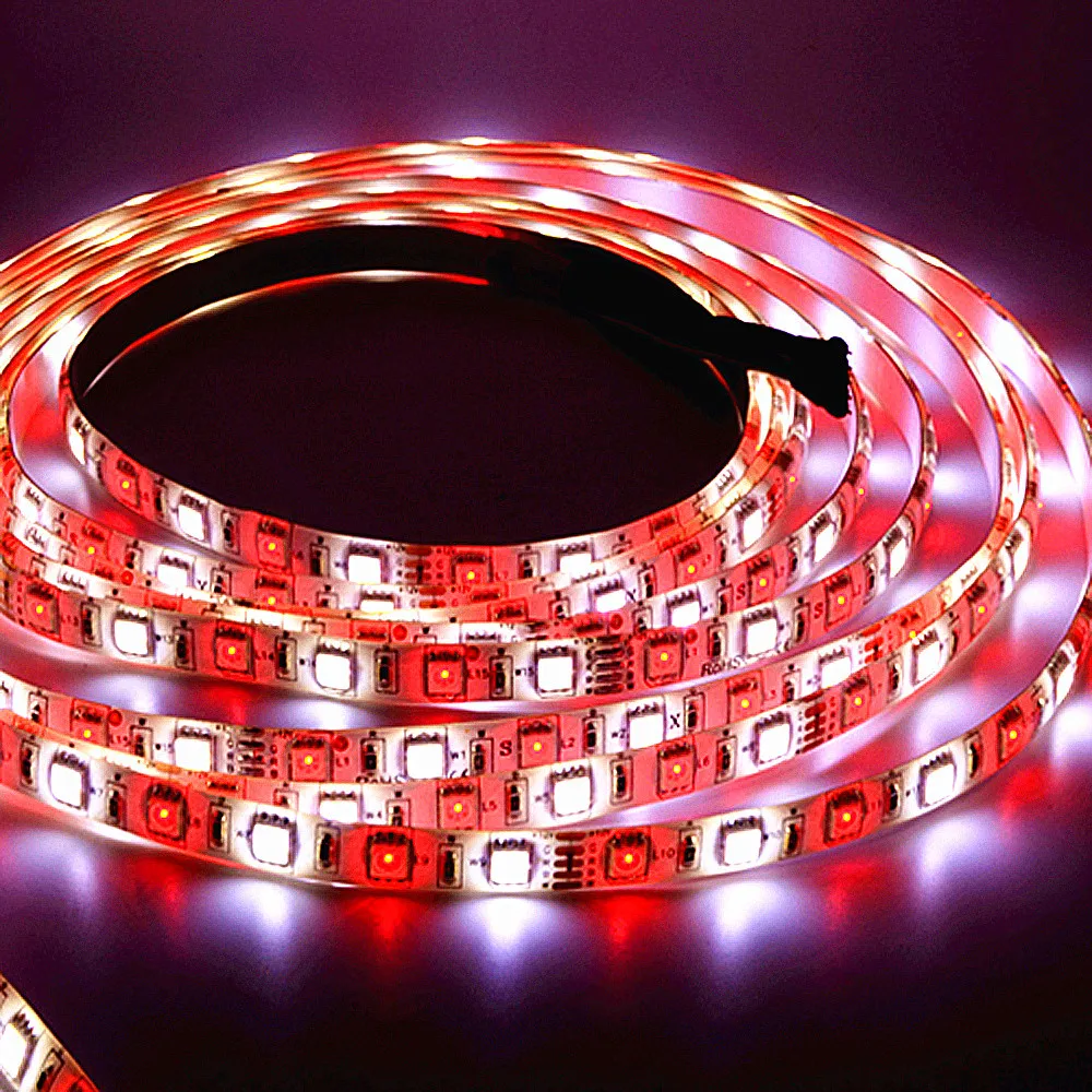 

LED Strip Lamps 5050 SMD IP33 Waterproof IP65 DC12V Ribbon lamp RGBW/ RGBWW Flexible LED Light For Home Car Decoration 60 LED/m