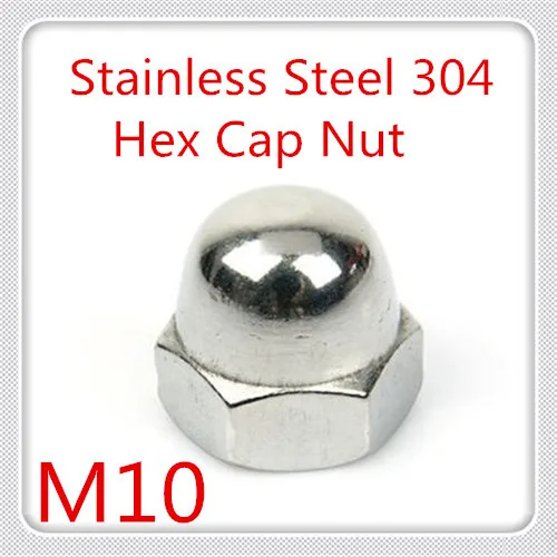 

10pcs/lot High Quality M10 Stainless Steel Hex Head Cap Protection Cover Nuts
