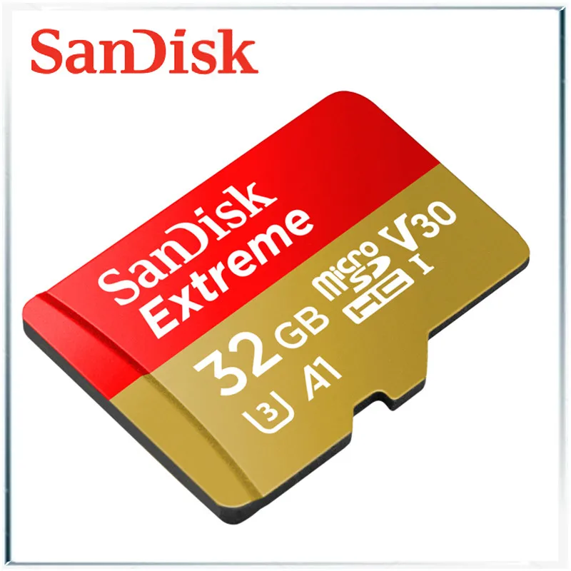 32GB Sandisk Extreme UHS-I карта Micro SD карта памяти Высокоскоростная память micro SD A2 A1 V30 U3 Flash 128 ГБ 256 ГБ 64 ГБ 512 ГБ - Емкость: 32GB