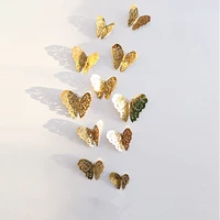 12pcs goldsilver wall stickers butterflies decoration for mr mrs wedding birthday party decorations adult kids favors supplies