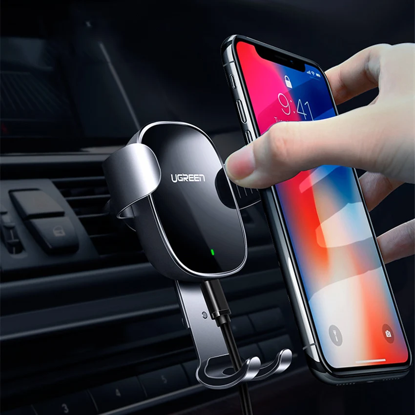 Новое автомобильное беспроводное зарядное устройство Ugreen Qi для iPhone 11X8 Plus быстрая