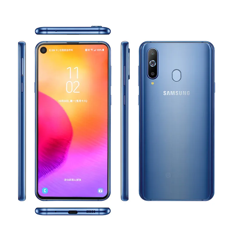 Samsung Galaxy A8s смартфон 6,4 дюймов FHD Snapdragon 710 Otca core 6/8 ГБ 128 Три задних камеры 3400 мАч NFC Android сотовый телефон