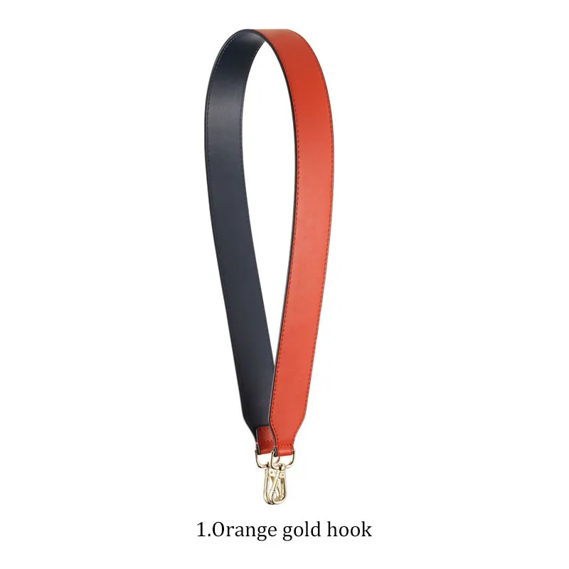 1.Orange gold hook Натуральная кожаная сумка ремень Новинка; Лидер продаж разноцветные туфли со змеиным узором сумка на ремешке высокого качества, со вставками сумка обработки: 95 см - Цвет: 1.Orange gold hook