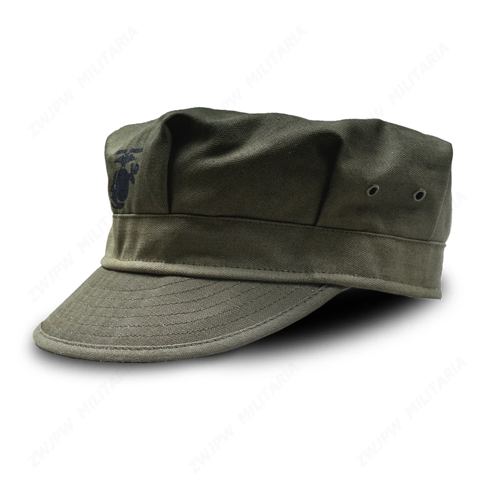 Бейсболка WW2 US HBT USMC PACIFIC камуфляжная Шапка цвета хаки морская пехота США/401103|Кепки
