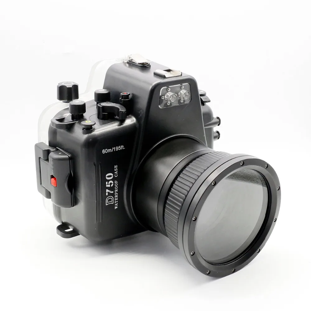 Водонепроницаемый чехол для камеры подводной съемки Nikon D750 Meikon 60m/195ft|camera case|underwater