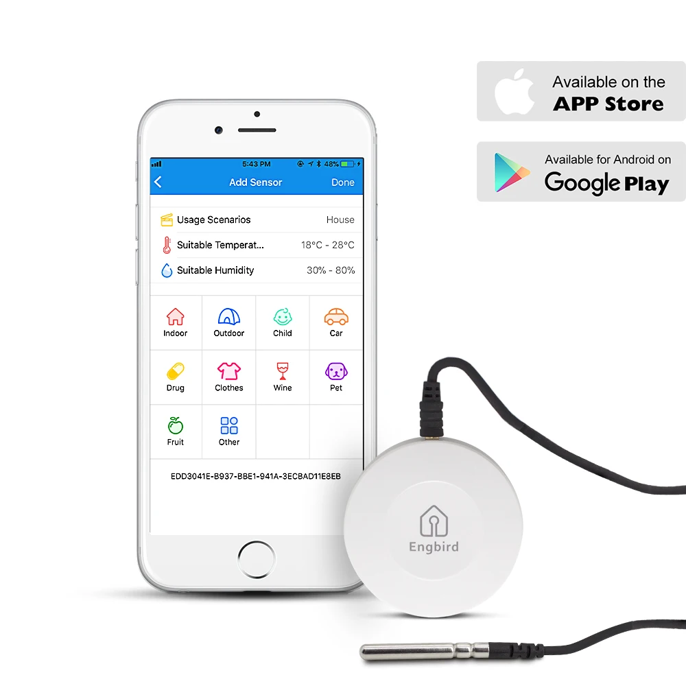 Высокоточный беспроводной Bluetooth термометр IBS TH1 и устройство записи данных с