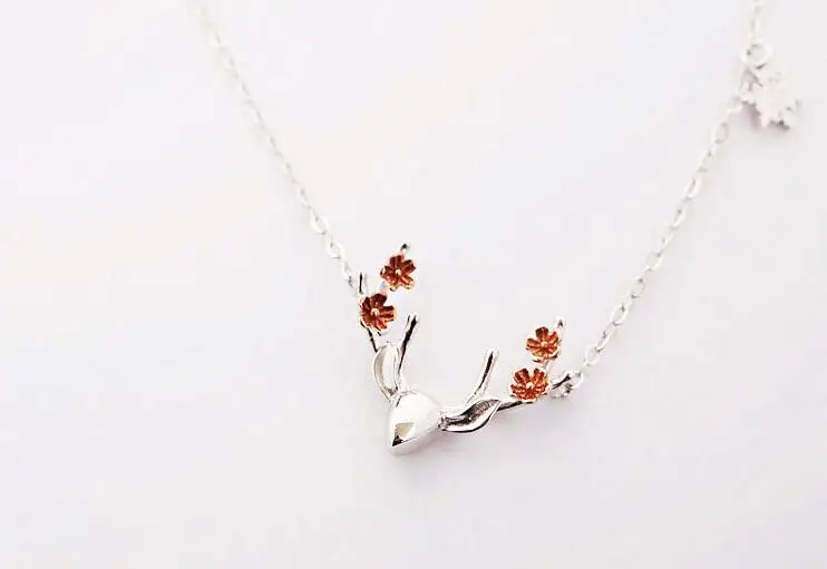 yiustar Silver color Animal Antler necklace for women Long Chain boho necklaces & pendants Jewelry SYXL058|antler necklace|necklaces womennecklaces |