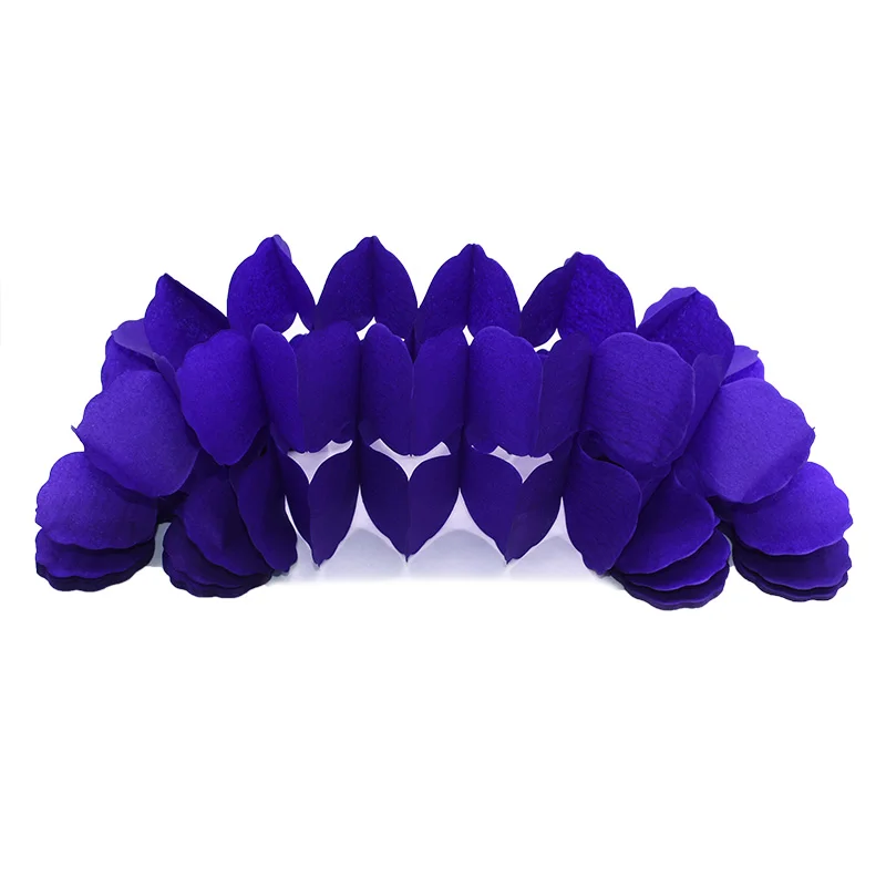 dark purple 3D 3,6 м красочная четырехлистная бумага в виде клевера цветочные гирлянды для свадьбы, дня рождения, фотографии фоновое украшение - Цвет: dark purple