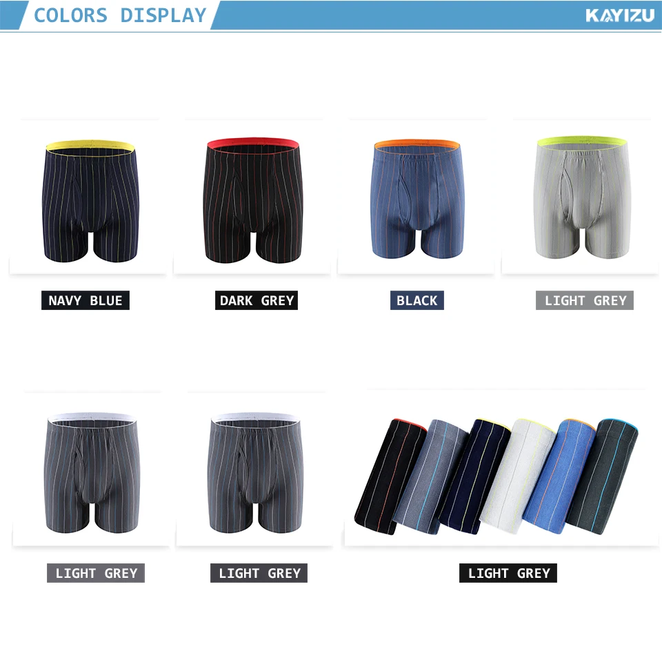 6 шт./лот, фирменное Мужское нижнее белье, в полоску, мягкие, мужские боксеры, шорты с мешочком, одежда для сна, мужские трусы, трусы Bermuda Masculina