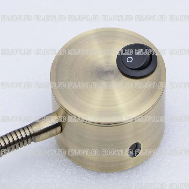 220 В LED Холодный Белый Овальный Гибкая Гусиная Шея Вращения Чтение Свет Стены