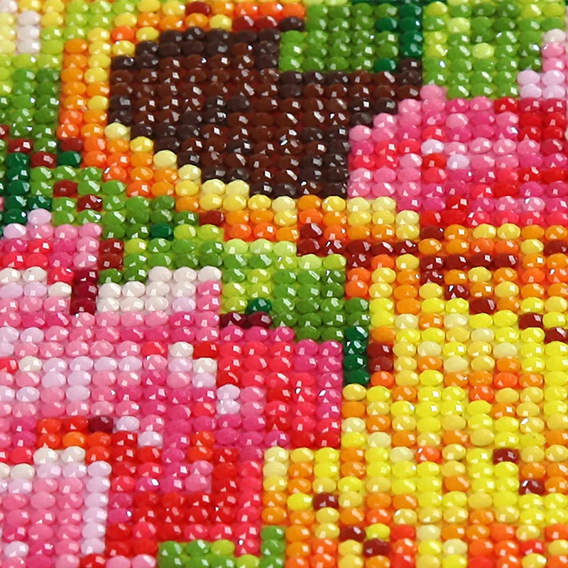 

DPF 5D Full Diamonds Embroidery Pink Flower vase Round Diamond Painting Cross Stitch Kits Diamond Mosaic Home Decoration picture