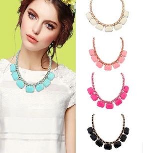 Ожерелье с квадратной цепочкой массивное ожерелье в европейском стиле |