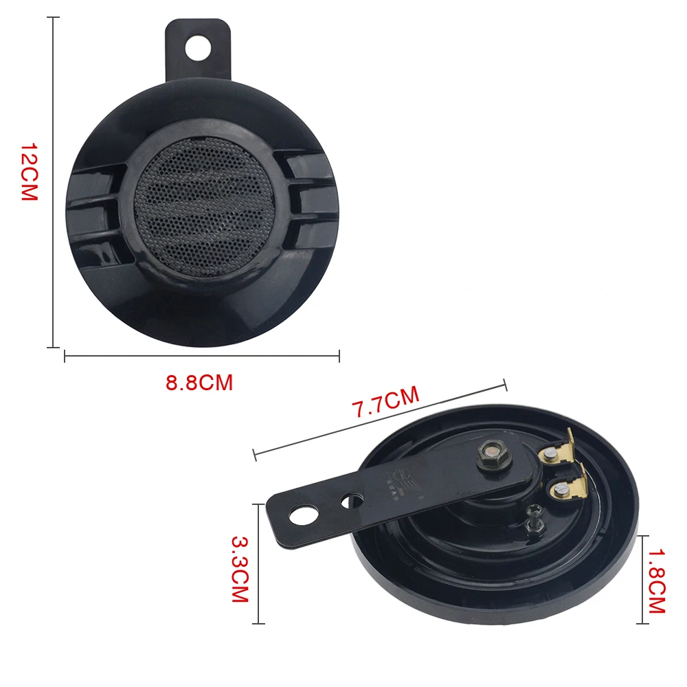 12V Водонепроницаемый клаксон мотоцикла черный Moto Громкая труба 110dB мопед байк