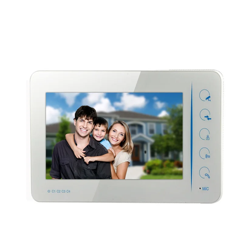 7" Touch LCD Monitor Wired Video Door Phone Intercom Doorbell with 5 PCS RFID Keyfob/Password/Remote control support CCTV |