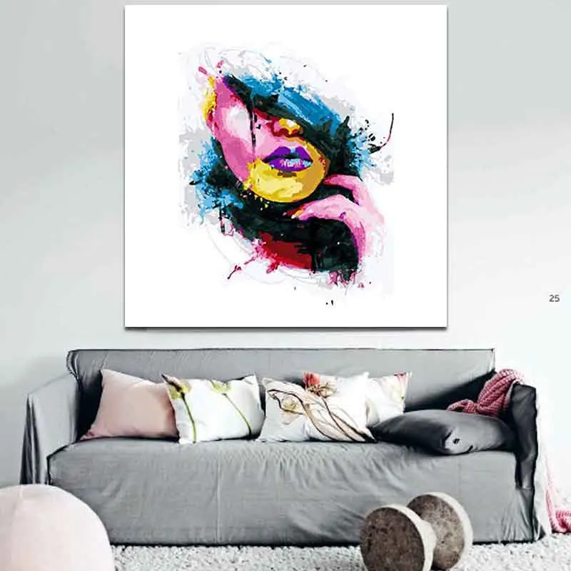 Рисуй по номеру Wall art живописи номерам с художественным рисунком фигура женщины