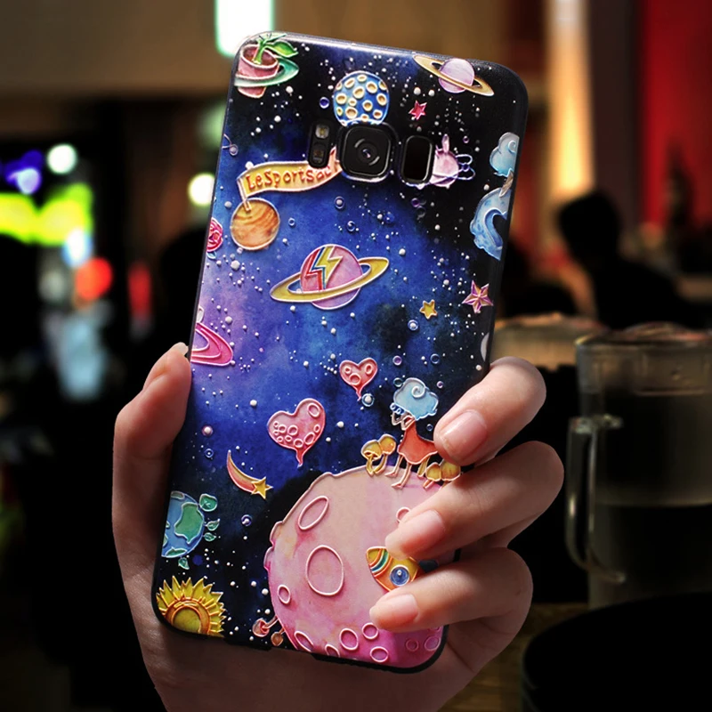 3D тиснение с принтом в виде персонажей из мультфильма для samsung Galaxy S7 край J3 J5 J4 J6 плюс J7 J8 A7 A30 A5 S8 S9 Plus Note 8 9 чехол TPU Защитный чехол