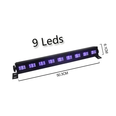 9 Led Ультрафиолетовые черные сценические огни 6 Led 9 светодиодов 12 Led DJ звук активный бар лазерный проектор настенный Омыватель стробоскоп УФ лампа для вечерние украшения - Цвет: 9 Led