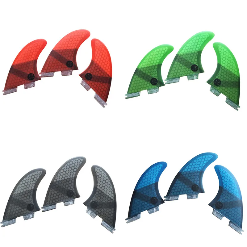 

Surfboard FCS2 G5 fins Black/Blue/Red/Green color Honeycomb Fibreglass fin Tri fin set