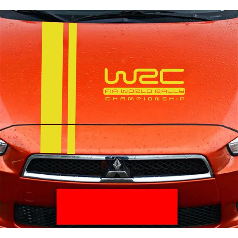 WRC капот стикер полосы виниловые покрытия для автомобилей гоночных видов спорта наклейка голова автомобиля Наклейка аксессуары общего назначения автомобиль паста
