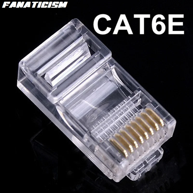 Verkaufen 10000 Stücke Hohe Qualität RJ45 Netzwerk 8P8C Modulare Stecker Cat6 CAT6e Stecker Adapter Für Cat6 Cat6e Ethernet Lan Kabel Stecker