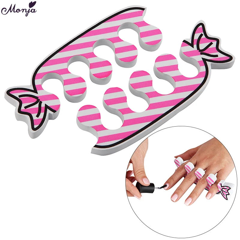 Monja 2 предмета разные цвета конфеты мягкий палец для дизайна ногтей сепараторы