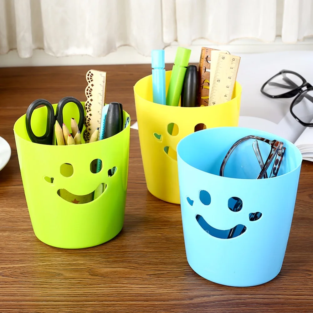 1 шт. пластиковый держатель для ручек со смайликом школьных канцелярских и