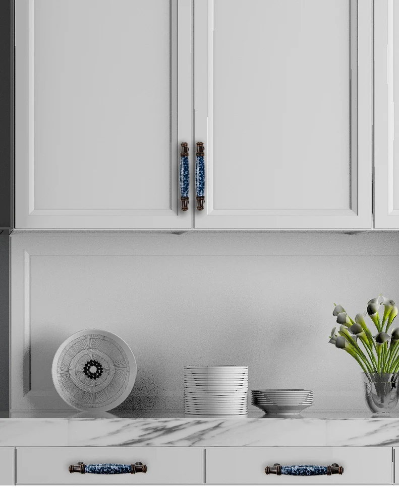 Цинковый сплав + керамические ручки для кухонных шкафов/ручки шкафов ящиков