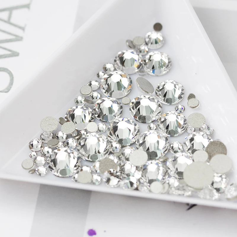 Смешанный размер стеклянный материал прозрачный кристалл Высокое качество