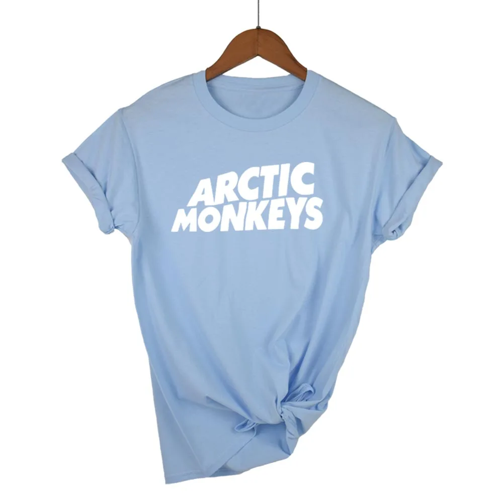 Футболка Arctic Monkeys Sound Wave, рок-группа, концертный альбом, высокая футболка, футболка унисекс, больше размеров и Color-A112 - Цвет: The light blue white