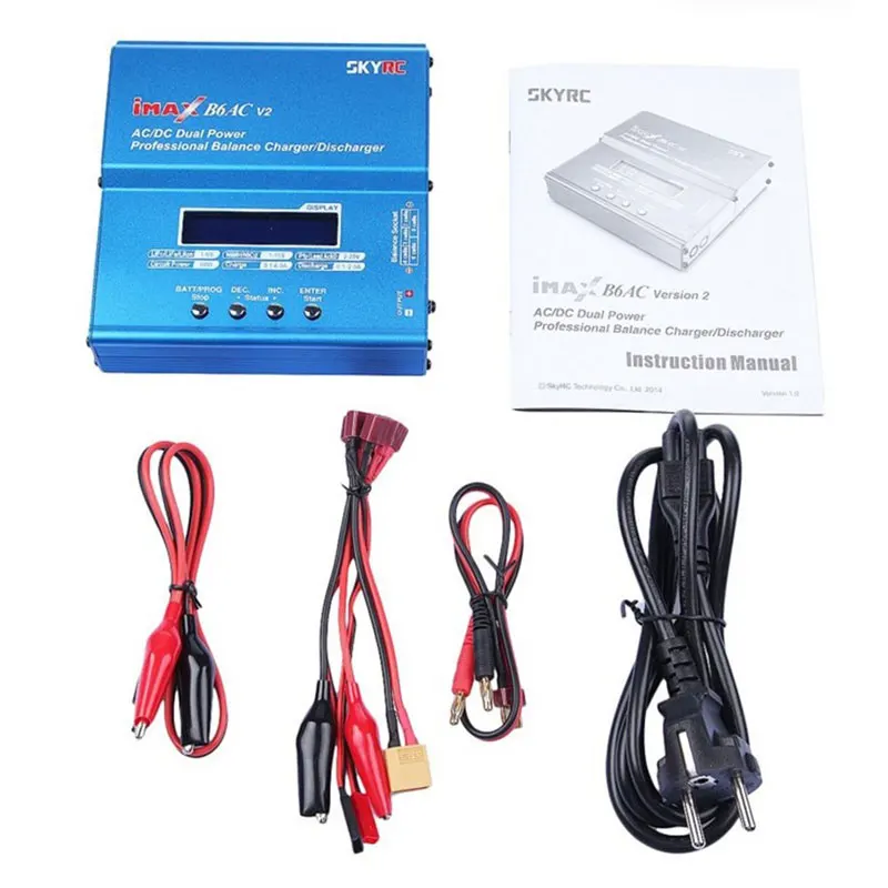 SKYRC iMAX B6AC V2 Balance Charger 6A 50W AC/DC Lipo NiMH Pb Discharger with Adapter LCD Display for RC helicopter airplane Car | Игрушки и