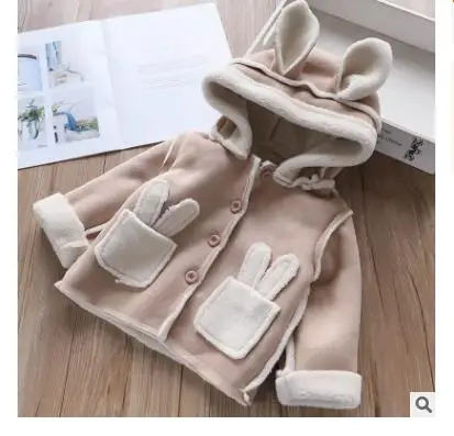 Пальто с искусственным мехом для маленьких девочек милая детская одежда