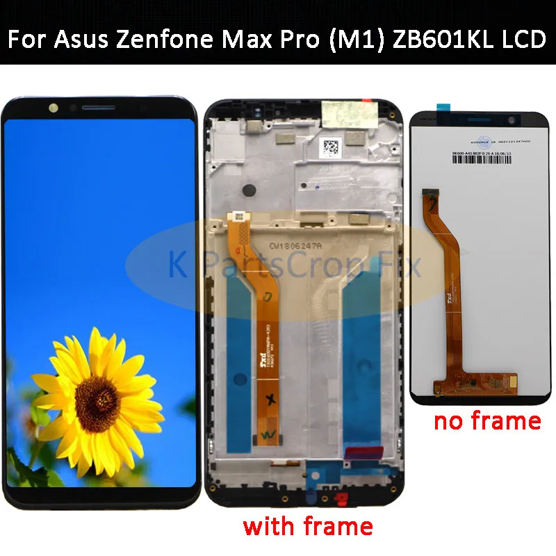 5,9" ЖК-дисплей для Asus ZenFone Max Pro(M1) ZB601KL ZB602KL, сенсорная ЖК-панель, стеклянный экран, дигитайзер в сборе+ рамка