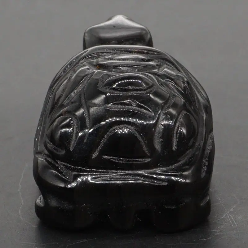 Черепаха черепаха статуя 2 &quotнатуральный драгоценный камень черный