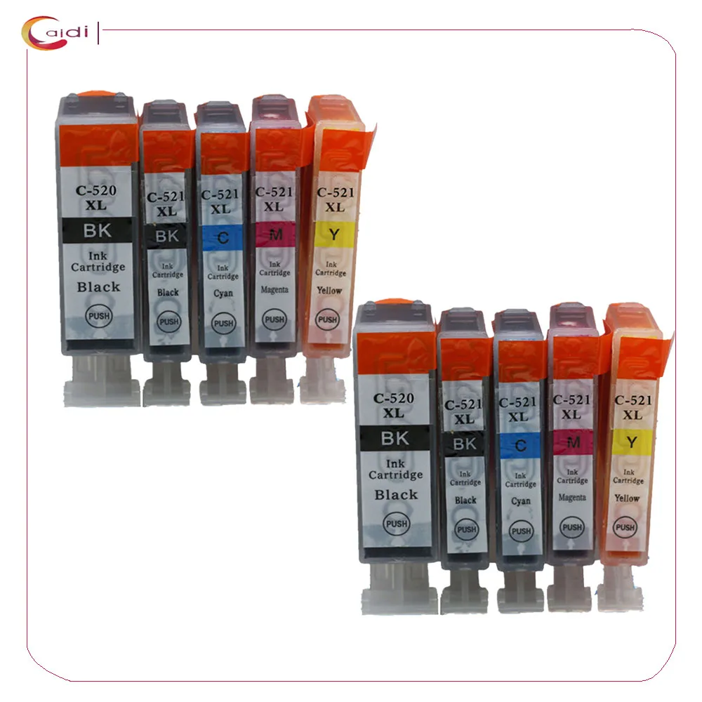 

10 PCS Compatible PGI-520 CLI-521 PGI 520 CLI 521 Ink cartridges for canon PIXMA IP3600/IP4600/IP4700 MX860 inkjet cartridge