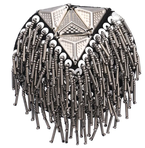 Ручной работы золотой/черный значок ювелирные изделия Кисточкой Плечо брошь