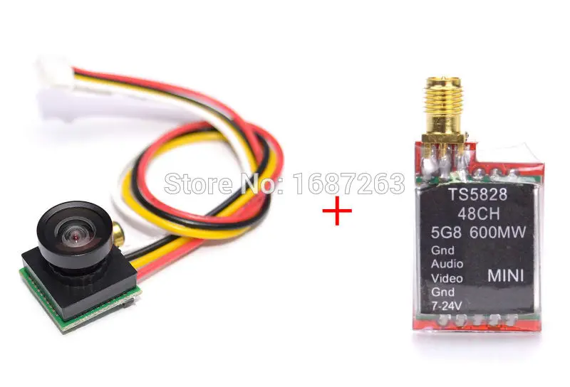 Without receiver Мини 5,8G FPV приемник UVC видео нисходящий OTG VR Android телефон и 600TVL 1/4 1,8 m CMOS камера и TS5828 600mW передатчик Модуль - Цвет: Without receiver