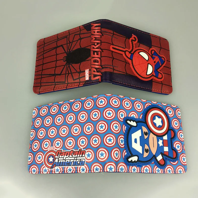 Disney Q версия Marvel Мстители кошелек плюшевый Кошелек Капитан Америка человек паук