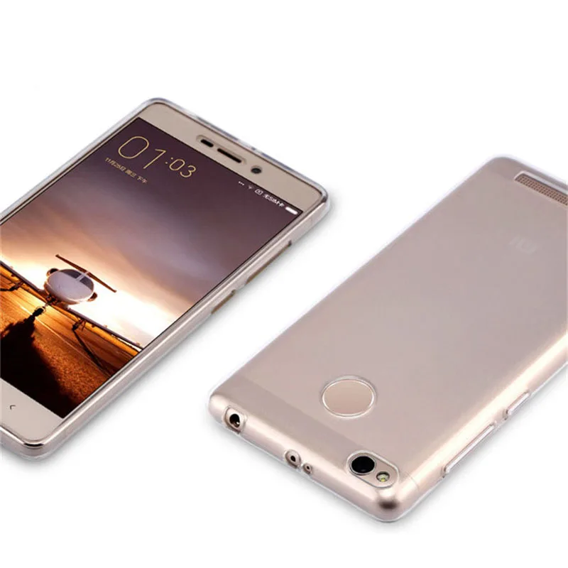 Чехол для Xiaomi Redmi 3 S прозрачные ультратонкие мягкие чехлы из ТПУ телефонов Pro