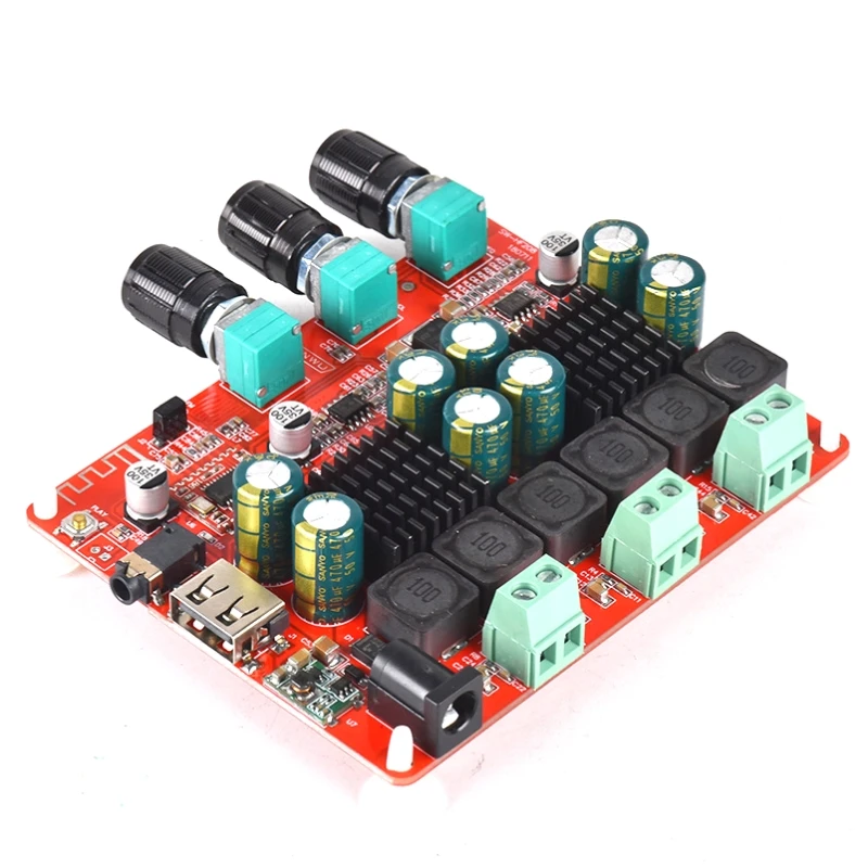 HiFi TPA3116D2 4,2 Bluetooth 2,1 канальный стерео цифровой аудио усилитель мощности сабвуфера плата 50 Вт* 2+ 100 Вт fm-радио USB Mp3 play