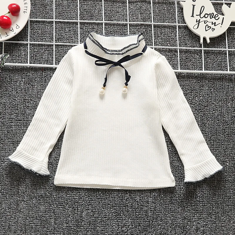 Новое осеннее платье для девочек детское в полоску + белые Топы 2 шт. детская