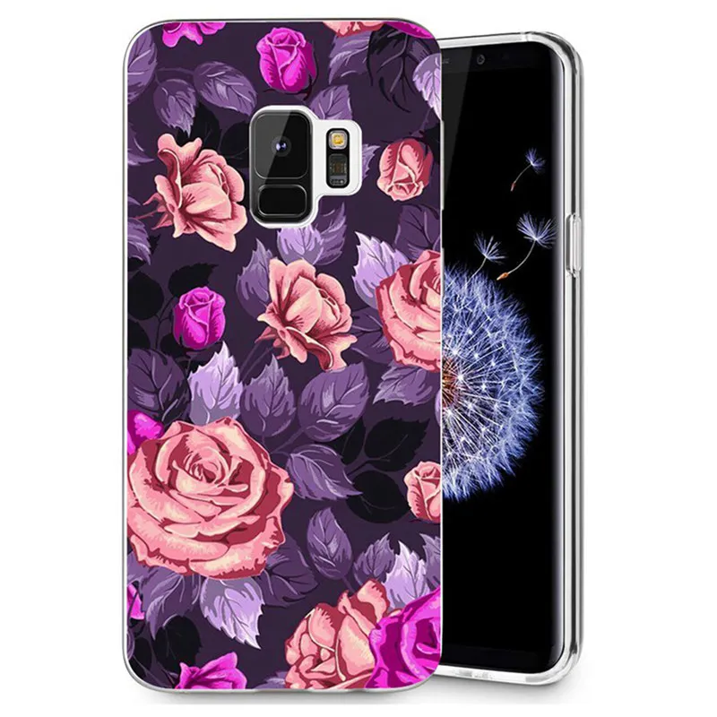 Мягкий чехол для Samsung Galaxy S3 S9 S9Plus S8 Plus S7 edge Note 8 из ТПУ с изображением огненной розы