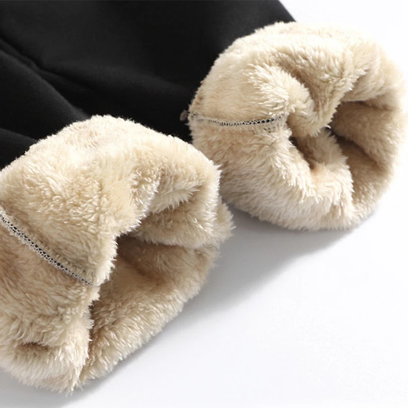

Plus Size Casual Thicken Harem Sports Pants Women Autumn Winter Lambskin Cashmere Trousers Warm Female Loose Basic Pants 2019