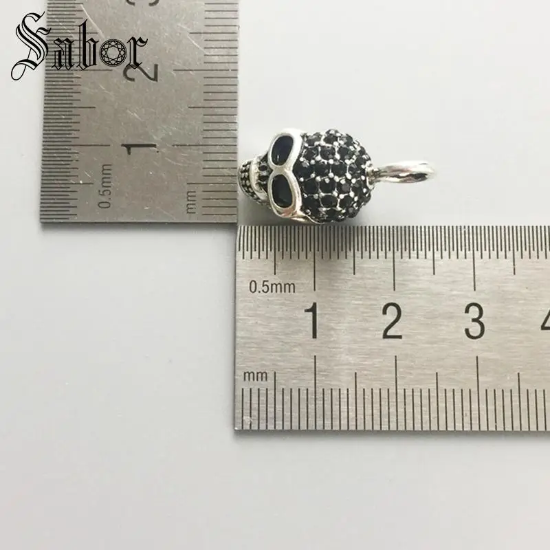 Серебряный цвет циркония череп кожа ожерелья и кулоны самые модные ювелирные