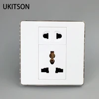 quality white frame panel 2 pins 3 holes electric power socket for worldwide using plug outlet