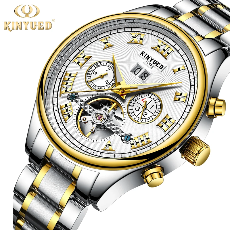 Часы скелетоны Мужские механические с автоподзаводом из нержавеющей