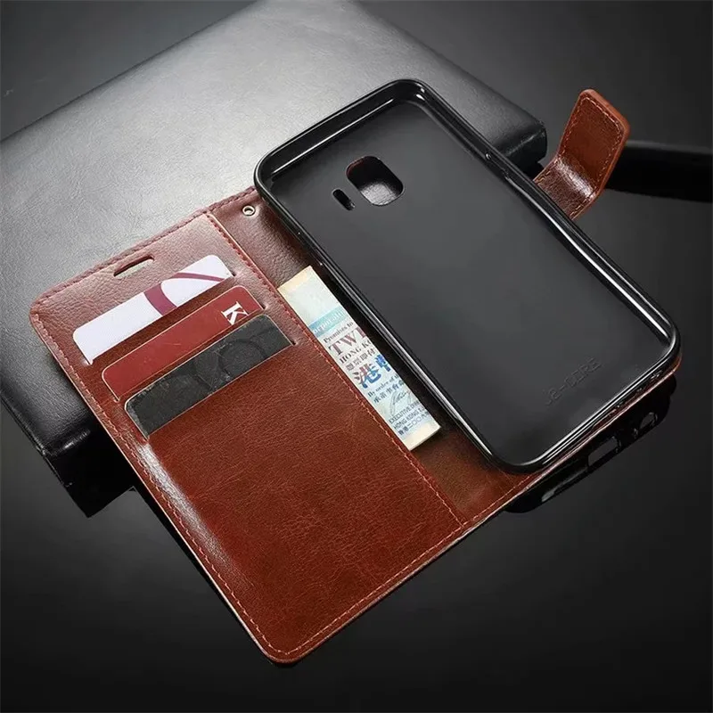 Чехол-книжка PDGB мягкий кожаный чехол-книжка для Samsung Galaxy M10 M20 S10 Lite A750 A9 A6 A8 Plus 2018 J2